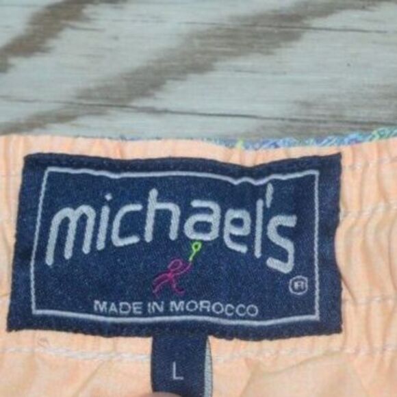 Michael's Men's Cyclist Liner Swim Trunks Bathing Suit -Paisley Storm Large - Picture 5 of 8